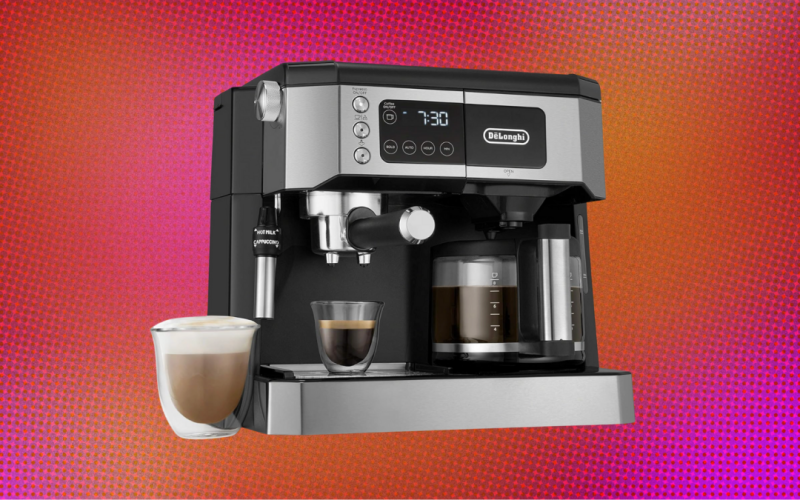 this-de’longhi-combination-coffee-maker-espresso-machine-turns-your-kitchen-into-your-favorite-coffee-shop-(and-it’s-on-sale)